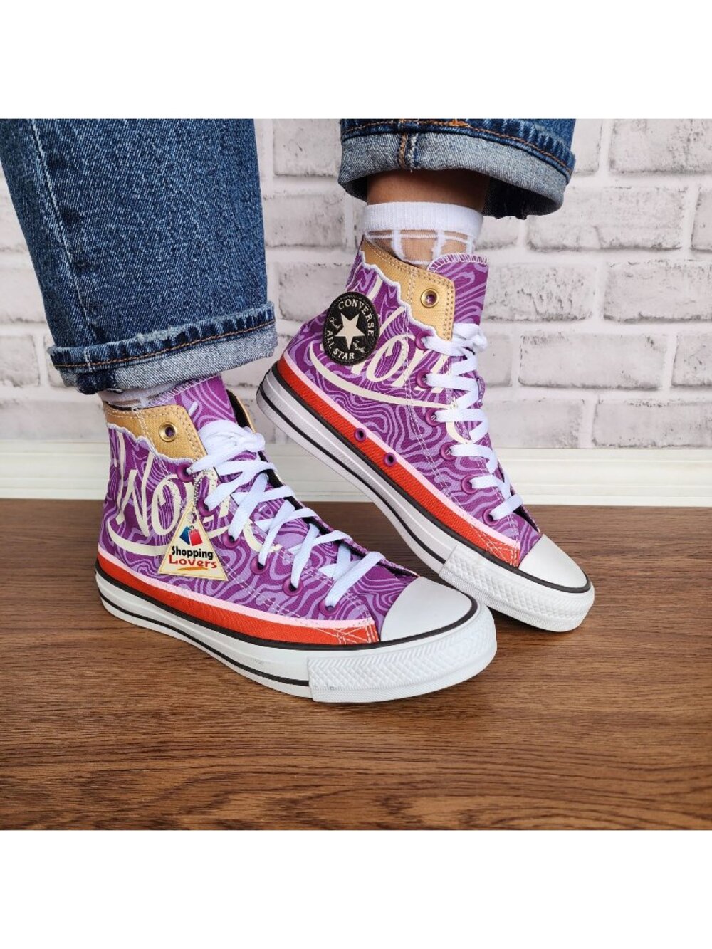 ❤️Converse Chuck Taylor Hi Willy Wonka X Sz 8 Women shoes Sneaker Purple A08154C